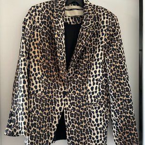 Topshop Leopard Print Suit Jacket/ blazer